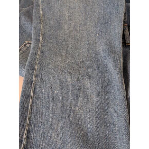 Boyish Denim Jumpsuit Roman About Time Women 12 Bootcut Medium Wash Stretch - Picture 9 of 9